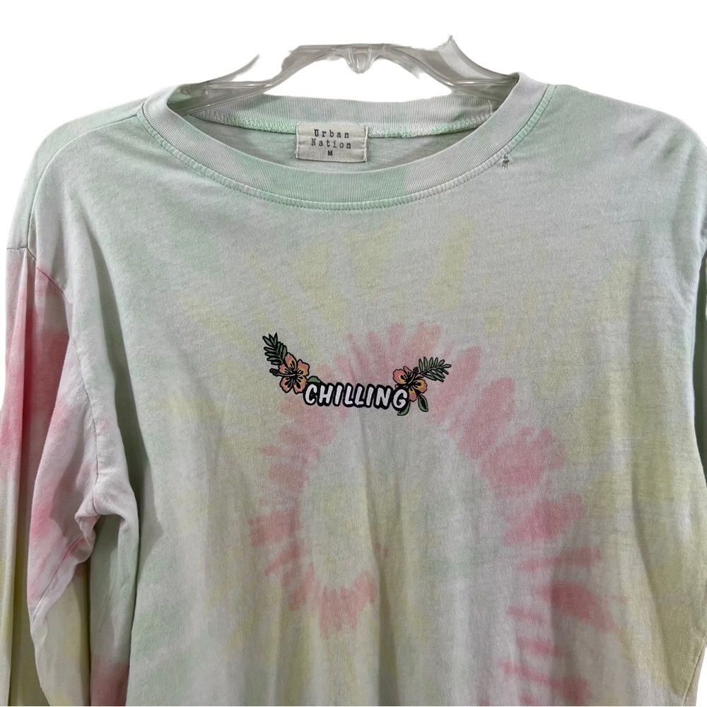 Urban Nation Tie Dye Surfer Long Sleeve T Shirt Medium - Picture 3 of 7